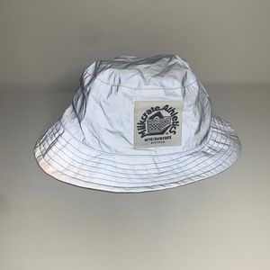 SOLD—Reflective silver gray bucket hat